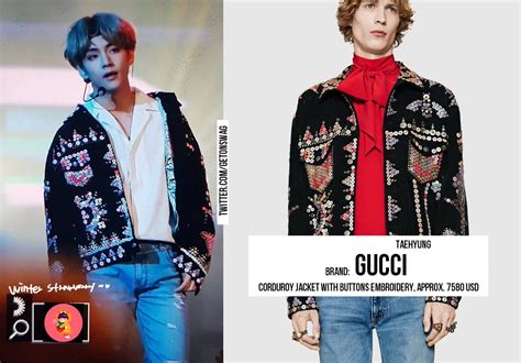 tae gucci|bts ama Gucci.